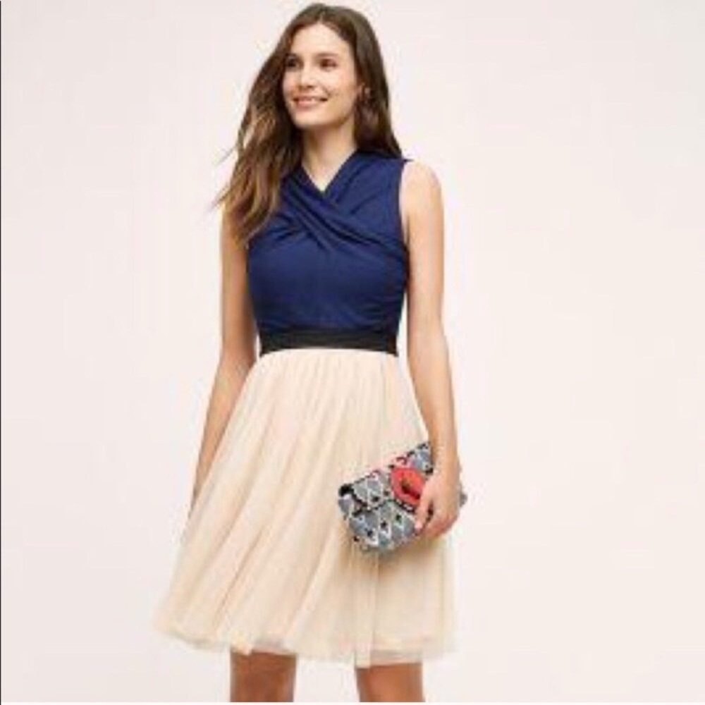 Anthropologie HD in Paris Darla Tulle Dress Blue